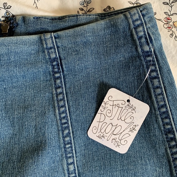 Free People Denim Mini Skirt - Picture 2 of 6